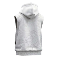 Tapu Fanau Ia Niue Sleeveless Hoodie Happy White Sunday Unique Hiapo - Polynesian Pride