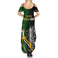 Personalised New Zealand and South Africa Rugby Family Matching Summer Maxi Dress and Hawaiian Shirt 2023 World Cup Final All Black Springboks Together LT14 - Polynesian Pride