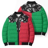Vanuatu Cowboy Bomber Puffer Jacket Cowboy Symbols Split Stylized LT14 - Polynesian Pride