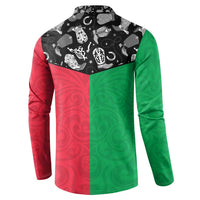Vanuatu Cowboy Button Sweatshirt Cowboy Symbols Split Stylized LT14 - Polynesian Pride