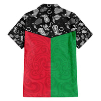 Vanuatu Cowboy Family Matching Off Shoulder Maxi Dress and Hawaiian Shirt Cowboy Symbols Split Stylized - Polynesian Pride