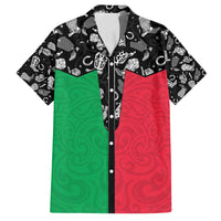 Vanuatu Cowboy Family Matching Puletasi and Hawaiian Shirt Cowboy Symbols Split Stylized LT14 Dad's Shirt - Short Sleeve Green - Polynesian Pride