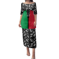 Vanuatu Cowboy Family Matching Puletasi and Hawaiian Shirt Cowboy Symbols Split Stylized LT14 Mom's Dress Green - Polynesian Pride