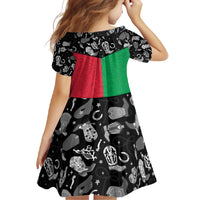 Vanuatu Cowboy Family Matching Short Sleeve Bodycon Dress and Hawaiian Shirt Cowboy Symbols Split Stylized - Polynesian Pride