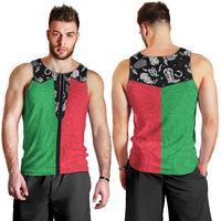 Vanuatu Cowboy Men Tank Top Cowboy Symbols Split Stylized - Polynesian Pride