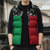Vanuatu Cowboy Sleeveless Puffer Jacket Cowboy Symbols Split Stylized LT14 - Polynesian Pride