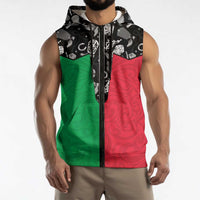 Vanuatu Cowboy Sleeveless Zip Hoodie Cowboy Symbols Split Stylized LT14 - Polynesian Pride