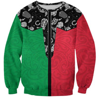 Vanuatu Cowboy Sweatshirt Cowboy Symbols Split Stylized LT14 Unisex Green - Polynesian Pride