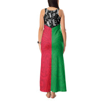 Vanuatu Cowboy Tank Maxi Dress Cowboy Symbols Split Stylized LT14 - Polynesian Pride