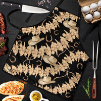 Vanuatu Cowboy Apron Seamless Straw Hats Hibiscus LT14 Black - Polynesian Pride