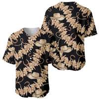 Vanuatu Cowboy Baseball Jersey Seamless Straw Hats Hibiscus - Polynesian Pride