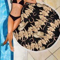 Vanuatu Cowboy Beach Blanket Seamless Straw Hats Hibiscus LT14 - Polynesian Pride