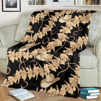 Vanuatu Cowboy Blanket Seamless Straw Hats Hibiscus - Polynesian Pride