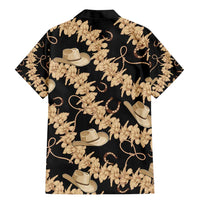 Vanuatu Cowboy Family Matching Mermaid Dress and Hawaiian Shirt Seamless Straw Hats Hibiscus - Polynesian Pride