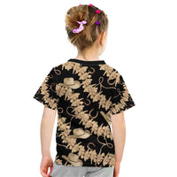 Vanuatu Cowboy Kid T Shirt Seamless Straw Hats Hibiscus LT14 - Polynesian Pride