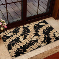 Vanuatu Cowboy Rubber Doormat Seamless Straw Hats Hibiscus LT14 - Polynesian Pride