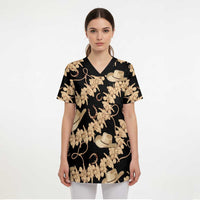 Vanuatu Cowboy Scrub Top Seamless Straw Hats Hibiscus LT14 - Polynesian Pride