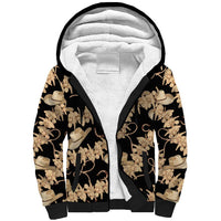 Vanuatu Cowboy Sherpa Hoodie Seamless Straw Hats Hibiscus LT14 Unisex Black - Polynesian Pride