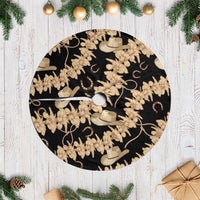 Vanuatu Cowboy Tree Skirt Seamless Straw Hats Hibiscus LT14 Casual Black - Polynesian Pride