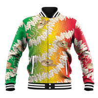 Vanuatu Cowboy Baseball Jacket Straw Hats Hibiscus With Sand Drawing LT14 Unisex Reggae - Polynesian Pride