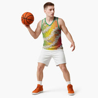 Vanuatu Cowboy Basketball Jersey Straw Hats Hibiscus With Sand Drawing LT14 - Polynesian Pride