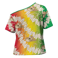 Vanuatu Cowboy Cross Shoulder Shirt Straw Hats Hibiscus With Sand Drawing LT14 - Polynesian Pride