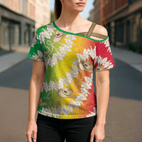 Vanuatu Cowboy Cross Shoulder Shirt Straw Hats Hibiscus With Sand Drawing LT14 - Polynesian Pride