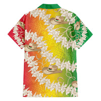 Vanuatu Cowboy Family Matching Long Sleeve Bodycon Dress and Hawaiian Shirt Straw Hats Hibiscus With Sand Drawing - Polynesian Pride