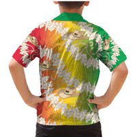 Vanuatu Cowboy Family Matching Mermaid Dress and Hawaiian Shirt Straw Hats Hibiscus With Sand Drawing - Polynesian Pride