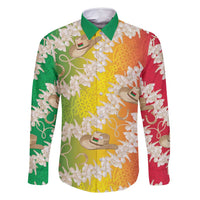 Vanuatu Cowboy Family Matching Mermaid Dress and Hawaiian Shirt Straw Hats Hibiscus With Sand Drawing - Polynesian Pride