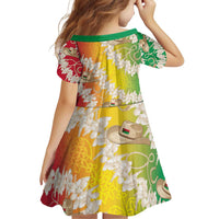 Vanuatu Cowboy Family Matching Off Shoulder Short Dress and Hawaiian Shirt Straw Hats Hibiscus With Sand Drawing - Polynesian Pride