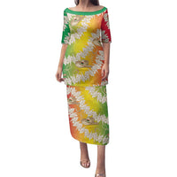 Vanuatu Cowboy Family Matching Puletasi and Hawaiian Shirt Straw Hats Hibiscus With Sand Drawing - Polynesian Pride