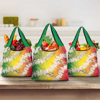 Vanuatu Cowboy Grocery Bag Straw Hats Hibiscus With Sand Drawing LT14 3-pack One Size Reggae - Polynesian Pride