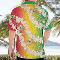 Vanuatu Cowboy Hawaiian Shirt Straw Hats Hibiscus With Sand Drawing - Polynesian Pride