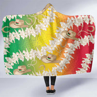 Vanuatu Cowboy Hooded Blanket Straw Hats Hibiscus With Sand Drawing - Polynesian Pride