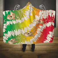 Vanuatu Cowboy Hooded Blanket Straw Hats Hibiscus With Sand Drawing - Polynesian Pride