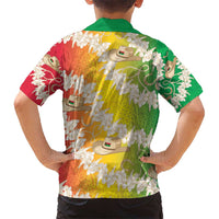 Vanuatu Cowboy Kid Hawaiian Shirt Straw Hats Hibiscus With Sand Drawing LT14 - Polynesian Pride