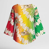 Vanuatu Cowboy Kimono Sleeve Blouse Straw Hats Hibiscus With Sand Drawing LT14 - Polynesian Pride