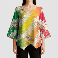 Vanuatu Cowboy Kimono Sleeve Blouse Straw Hats Hibiscus With Sand Drawing LT14 - Polynesian Pride