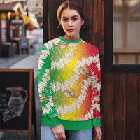 Vanuatu Cowboy Ugly Christmas Sweater Straw Hats Hibiscus With Sand Drawing - Polynesian Pride