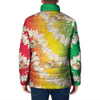 Vanuatu Cowboy Padded Jacket Straw Hats Hibiscus With Sand Drawing LT14 - Polynesian Pride