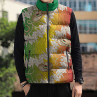 Vanuatu Cowboy Sleeveless Puffer Jacket Straw Hats Hibiscus With Sand Drawing LT14 - Polynesian Pride