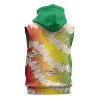 Vanuatu Cowboy Sleeveless Zip Hoodie Straw Hats Hibiscus With Sand Drawing LT14 - Polynesian Pride