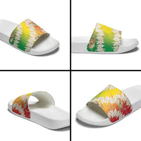 Vanuatu Cowboy Slide Sandals Straw Hats Hibiscus With Sand Drawing LT14 - Polynesian Pride
