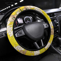 Vanuatu Cowboy Steering Wheel Cover Straw Hats Hibiscus With Sand Drawing LT14 Universal Fit Reggae - Polynesian Pride