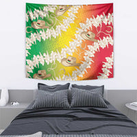 Vanuatu Cowboy Tapestry Straw Hats Hibiscus With Sand Drawing - Polynesian Pride