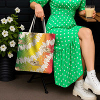 Vanuatu Cowboy Tote Bag Straw Hats Hibiscus With Sand Drawing - Polynesian Pride