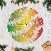 Vanuatu Cowboy Tree Skirt Straw Hats Hibiscus With Sand Drawing LT14 Casual Reggae - Polynesian Pride