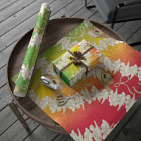 Vanuatu Cowboy Wrapping Paper Straw Hats Hibiscus With Sand Drawing LT14 - Polynesian Pride