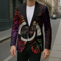 Vanuatu Boar Cowboy Blazer Tusk Gradient Polynesian Pattern LT14 - Polynesian Pride